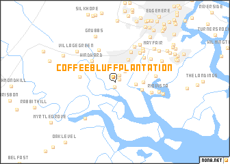 map of Coffee Bluff Plantation