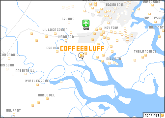 map of Coffee Bluff