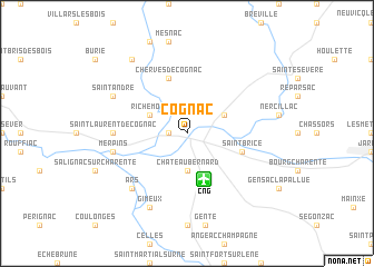 map of Cognac