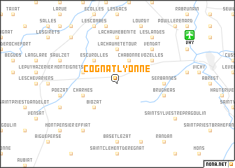 map of Cognat-Lyonne