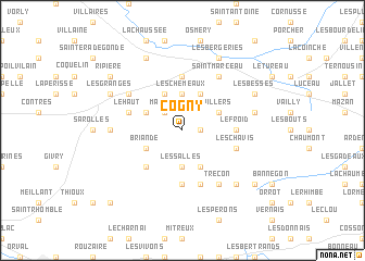 map of Cogny