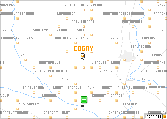 map of Cogny