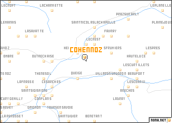 map of Cohennoz