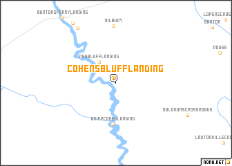 map of Cohens Bluff Landing