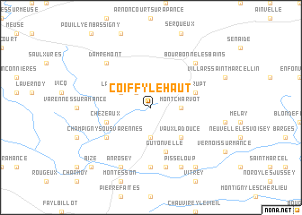map of Coiffy-le-Haut