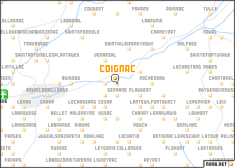 map of Coignac