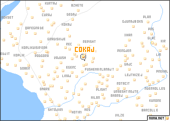 map of Çokaj