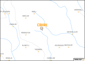 map of Çokak