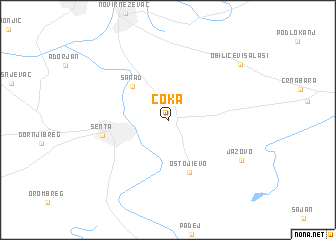 map of Čoka