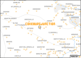 map of Cokeburg Junction