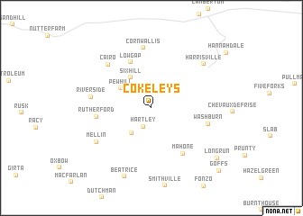 map of Cokeleys