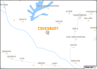 map of Cokesbury