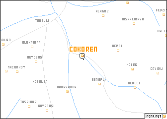 map of Çokören