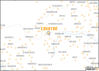 map of Čokotar