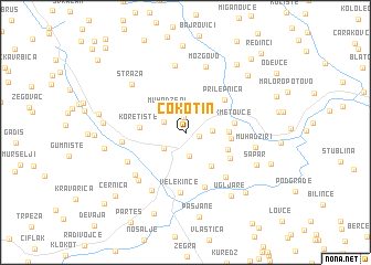 map of (( Čokotin ))
