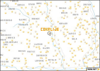 map of Čokrlije