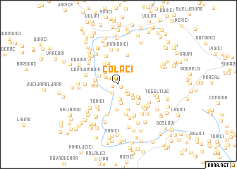 map of Čolaci