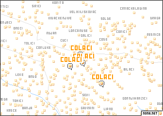 map of Čolaci