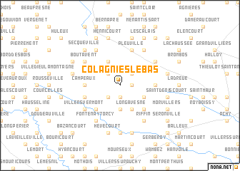 map of Colagnies-le-Bas