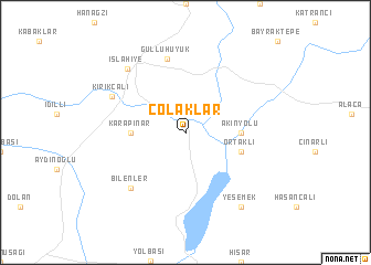 map of Çolaklar