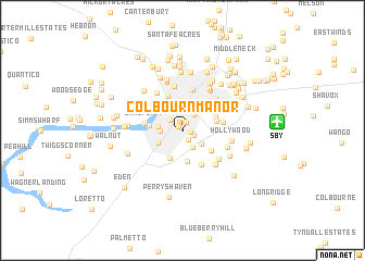 map of Colbourn Manor