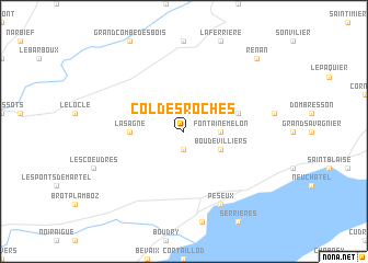 map of Col des Roches