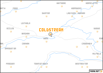 map of Coldstream