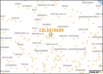 map of Coldstream