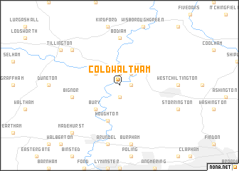 map of Coldwaltham