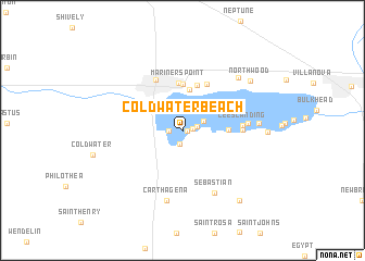 map of Coldwater Beach