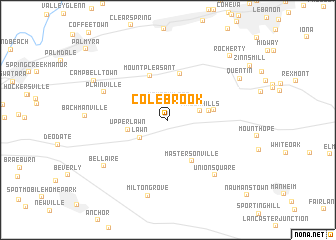map of Colebrook