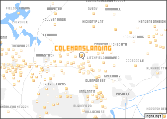 map of Colemans Landing