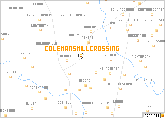 map of Colemans Mill Crossing