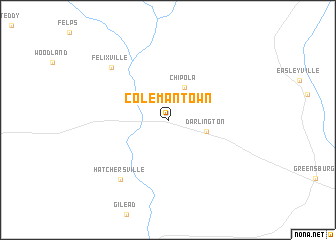 map of Coleman Town