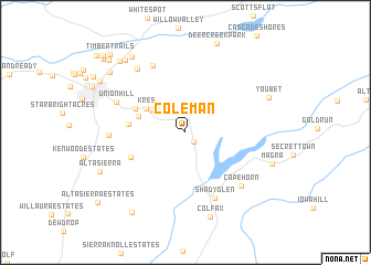 map of Coleman