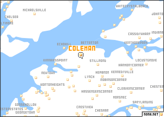 map of Coleman