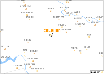 map of Coleman