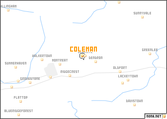 map of Coleman