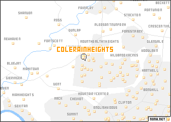 map of Colerain Heights