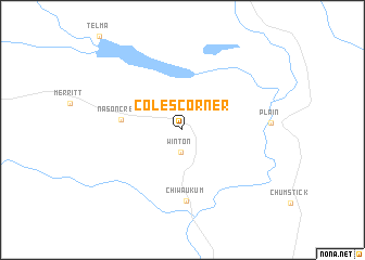 map of Coles Corner