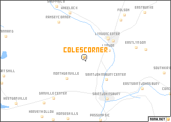 map of Coles Corner