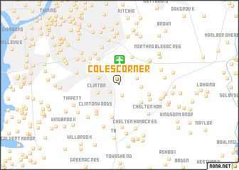 map of Coles Corner