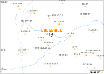 map of Coles Hill