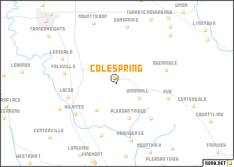 map of Cole Spring