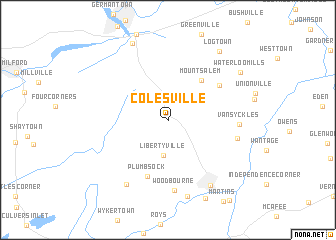 map of Colesville