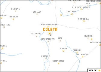 map of Coleta