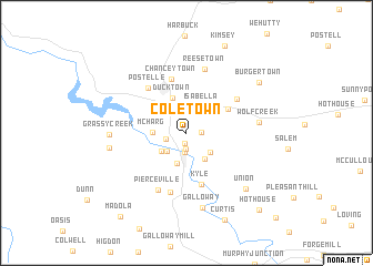 map of Coletown