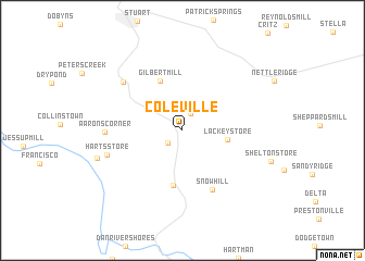 map of Coleville