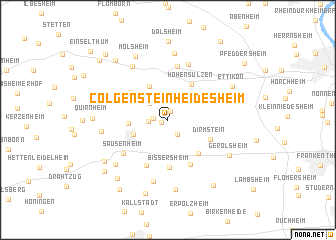 map of Colgenstein-Heidesheim