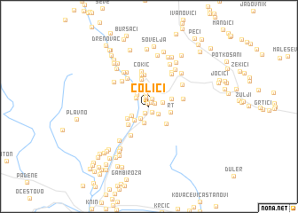 map of Čolići